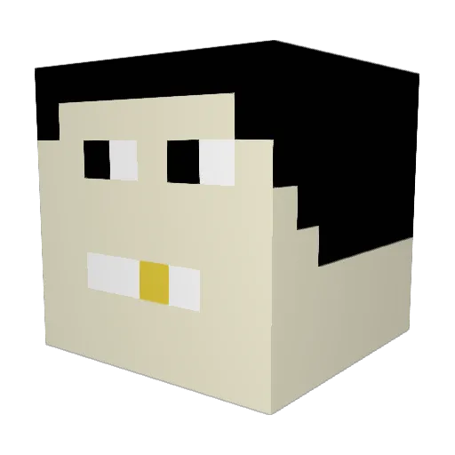 ProBlocker_1 Minecraft avatar head, 3D render