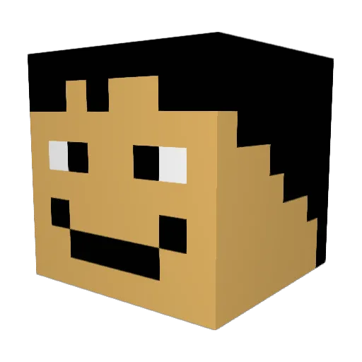 ProBossX Minecraft avatar head, 3D render