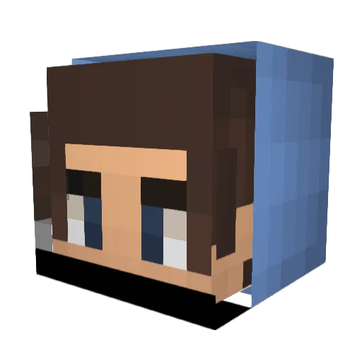 ProBubus Minecraft avatar head, 3D render