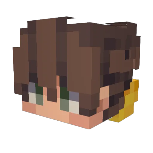 ProCarlos Minecraft avatar head, 3D render