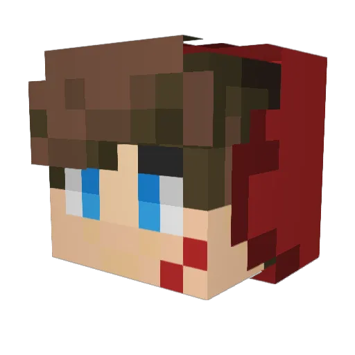 ProCarrot93 Minecraft avatar head, 3D render
