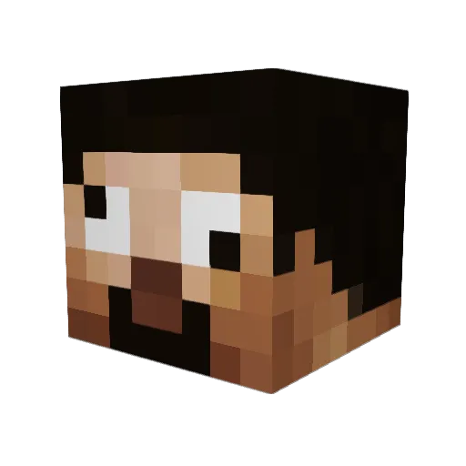 ProCelll Minecraft avatar head, 3D render
