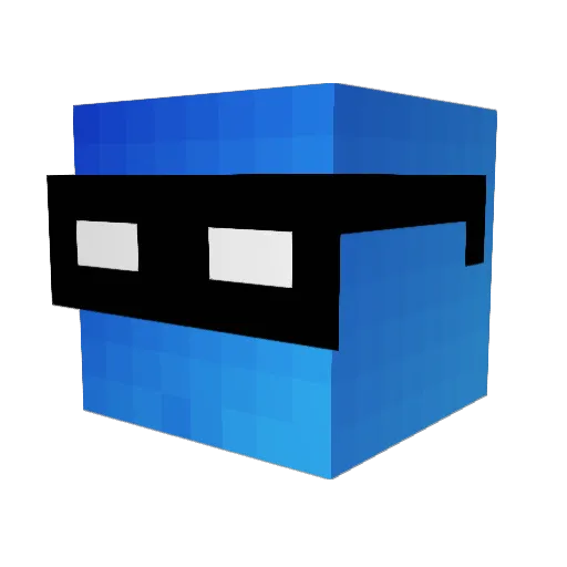 ProDaRx Minecraft avatar head, 3D render