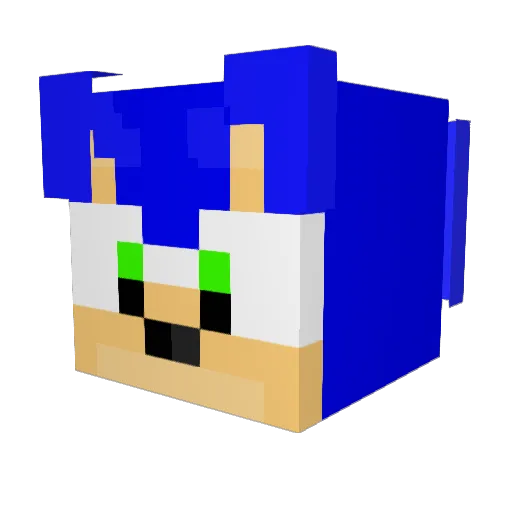 ProFELLOU Minecraft avatar head, 3D render