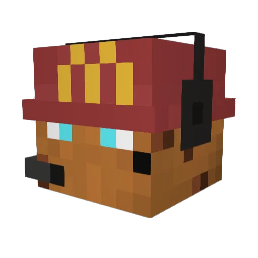 ProFef01 Minecraft avatar head, 3D render