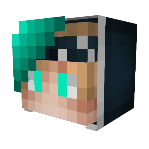 ProFunty Minecraft avatar head, 3D render