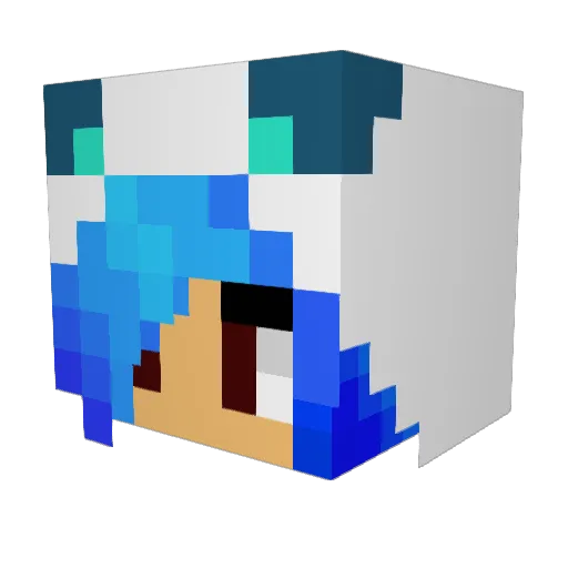 ProGamer_Girl Minecraft avatar head, 3D render