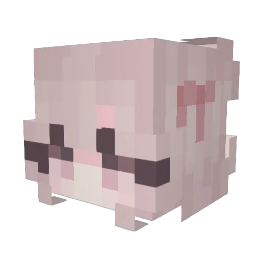 ProGirl_Kiki Minecraft avatar head, 3D render