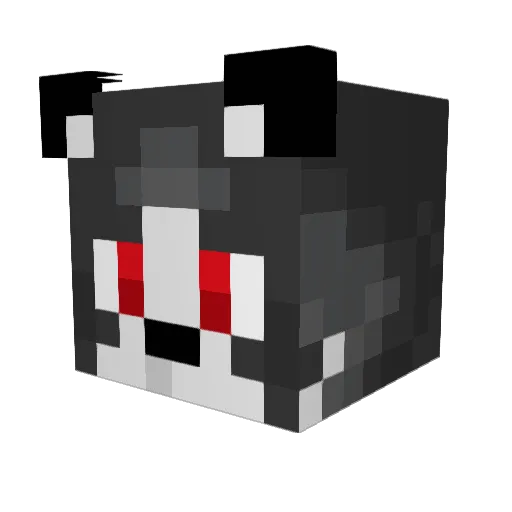 ProGrimWolf Minecraft avatar head, 3D render