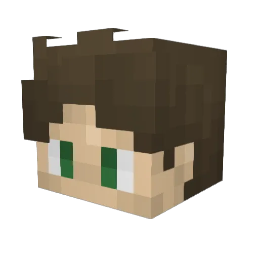 ProKip Minecraft avatar head, 3D render