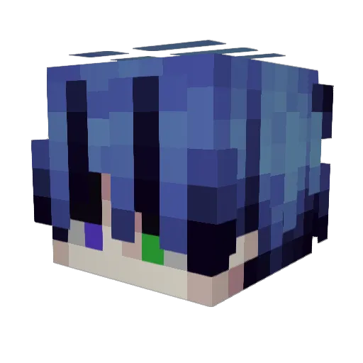 ProLAPTOP Minecraft avatar head, 3D render