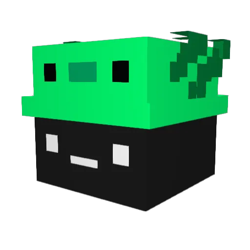 ProMaxxxx Minecraft avatar head, 3D render