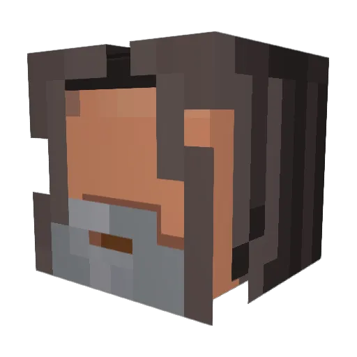 ProMinerPL Minecraft avatar head, 3D render