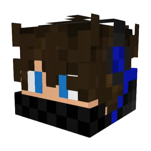 ProNinja0919 Minecraft avatar head, 3D render