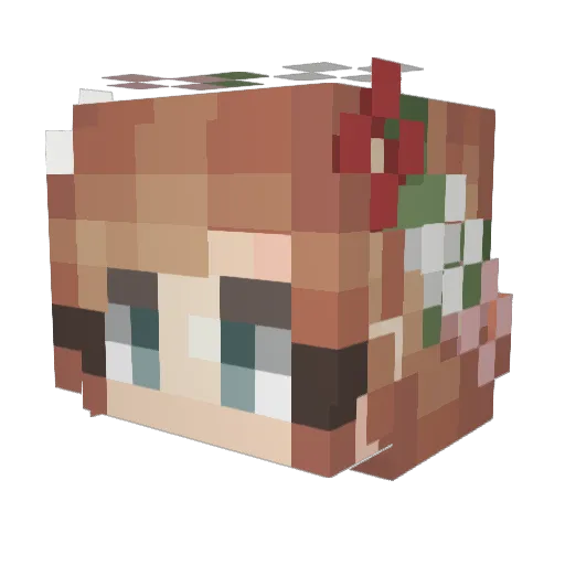 ProOfGameO Minecraft avatar head, 3D render