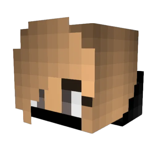 ProPieEater Minecraft avatar head, 3D render