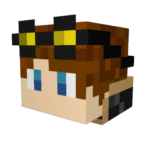 ProSnipz Minecraft avatar head, 3D render