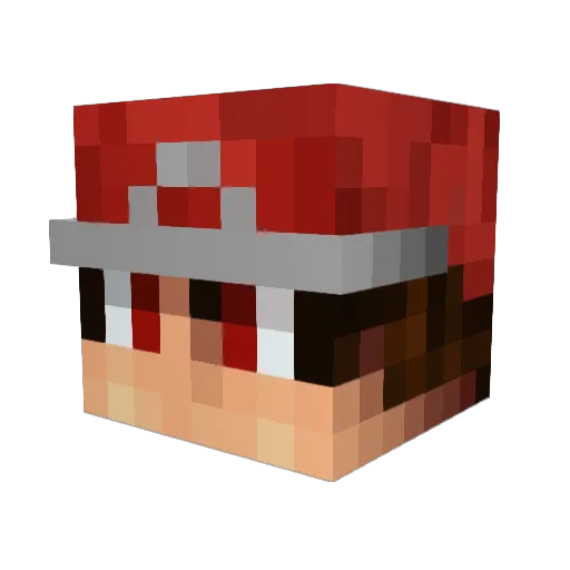 ProVictini Minecraft avatar head, 3D render