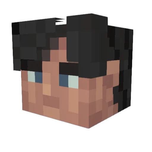 ProWhiskers Minecraft avatar head, 3D render