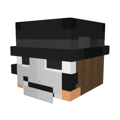 ProZed_ Minecraft avatar head, 3D render
