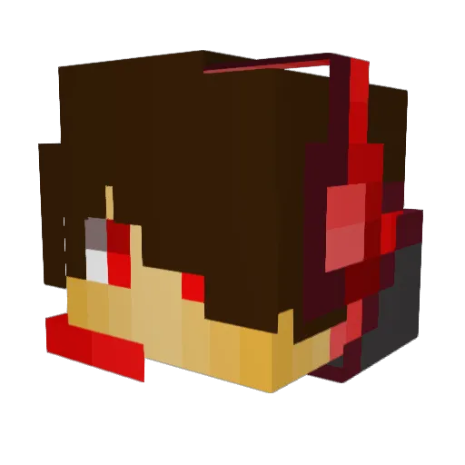ProZeus67 Minecraft avatar head, 3D render