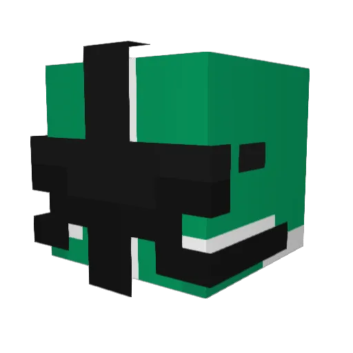 Pro_Iano Minecraft avatar head, 3D render