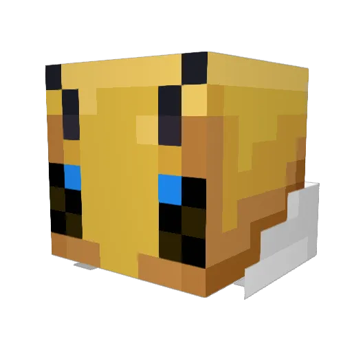 Proactic Minecraft avatar head, 3D render