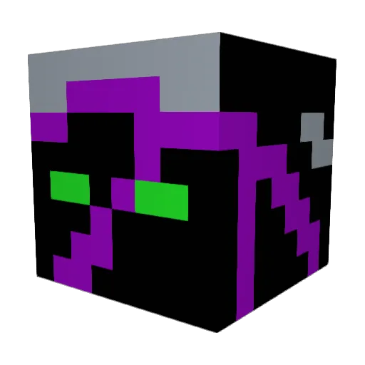 Proaxic Minecraft avatar head, 3D render