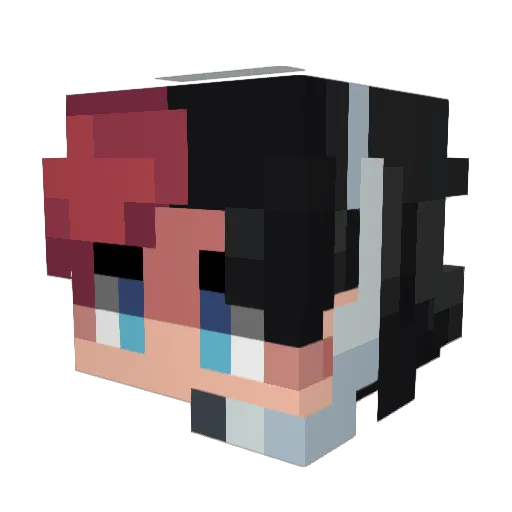 Procher Minecraft avatar head, 3D render