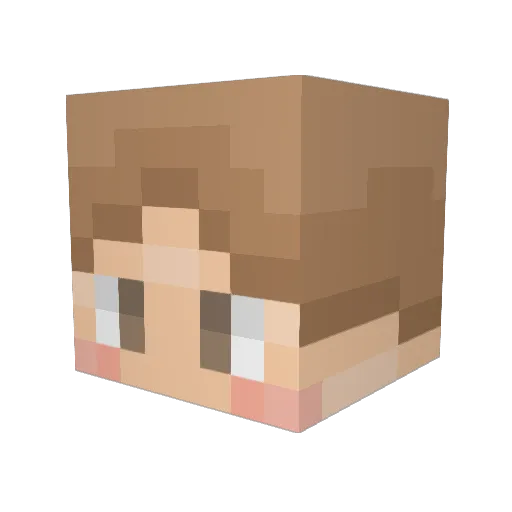 Prochic Minecraft avatar head, 3D render