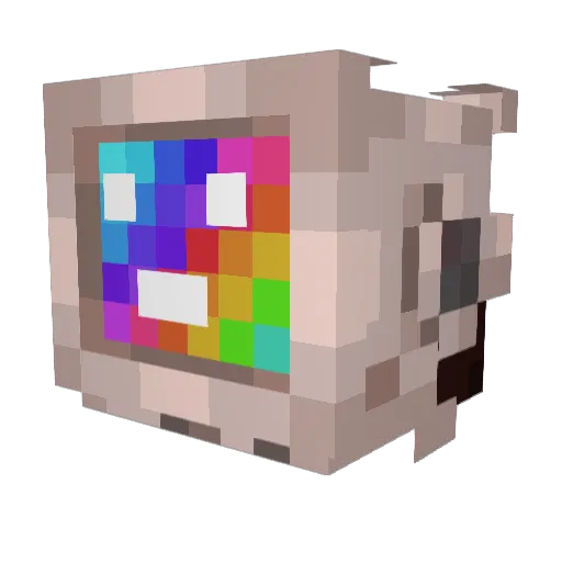 Prochutto Minecraft avatar head, 3D render