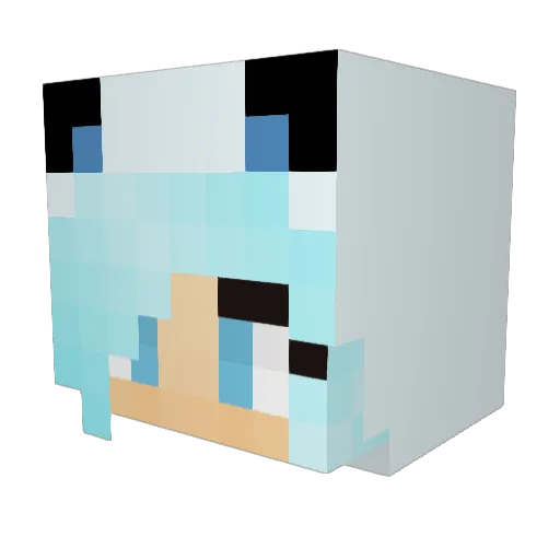 Proclia Minecraft avatar head, 3D render