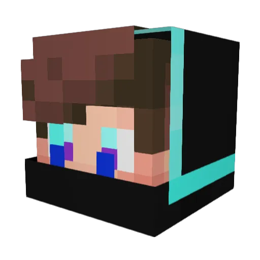 Procrafte Minecraft avatar head, 3D render