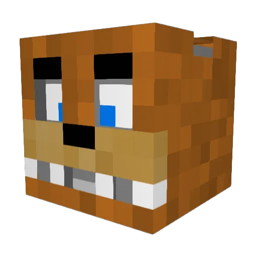 ProdSkrim Minecraft avatar head, 3D render