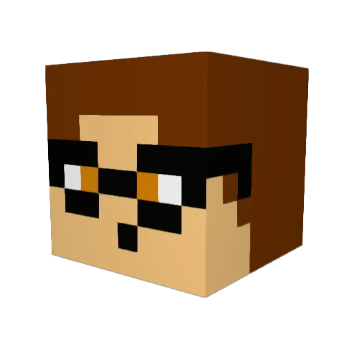 Prodigy302 Minecraft avatar head, 3D render