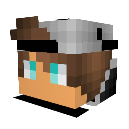 Prodostar Minecraft avatar head, 3D render