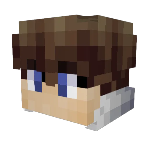 Products_ Minecraft avatar head, 3D render