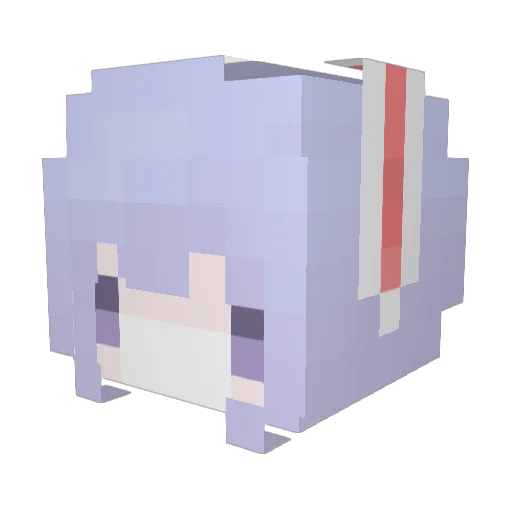 Produtivo Minecraft avatar head, 3D render