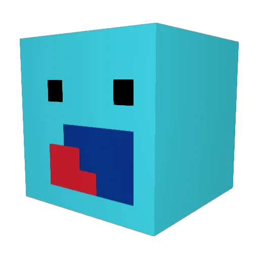 Proec Minecraft avatar head, 3D render