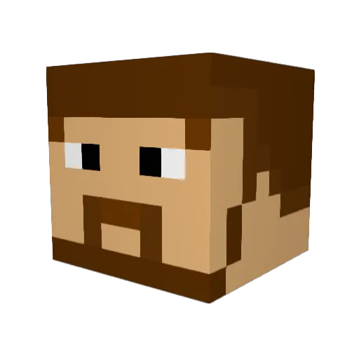 Proelius Minecraft avatar head, 3D render