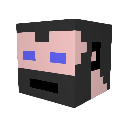ProfDocs Minecraft avatar head, 3D render