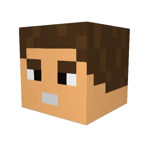ProfGunny Minecraft avatar head, 3D render