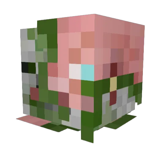 ProfMos Minecraft avatar head, 3D render