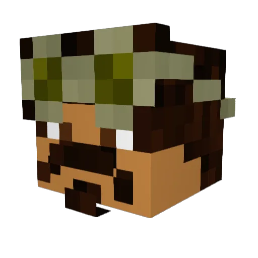 ProfPersons Minecraft avatar head, 3D render