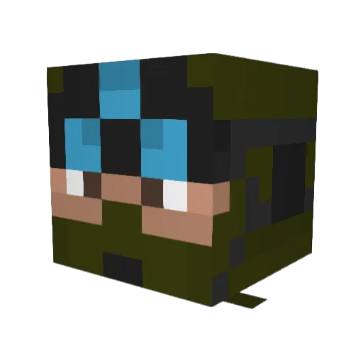 ProfSuspect Minecraft avatar head, 3D render
