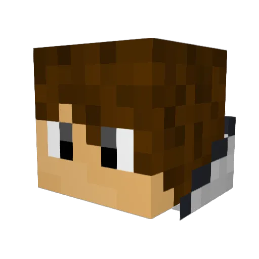 Prof_Blueflame Minecraft avatar head, 3D render