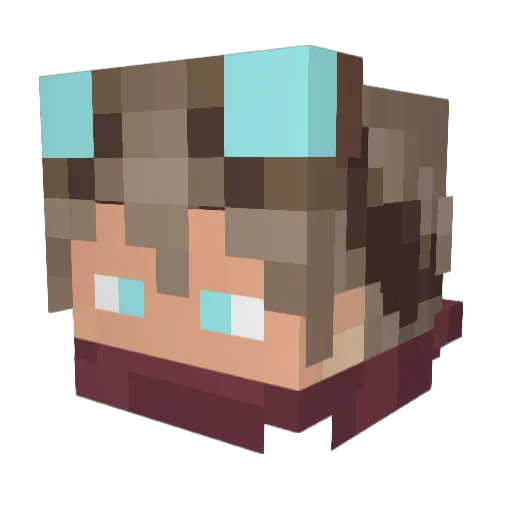 Prof_Bush Minecraft avatar head, 3D render