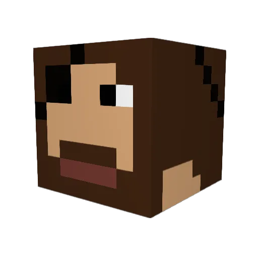 Prof_Mambo Minecraft avatar head, 3D render