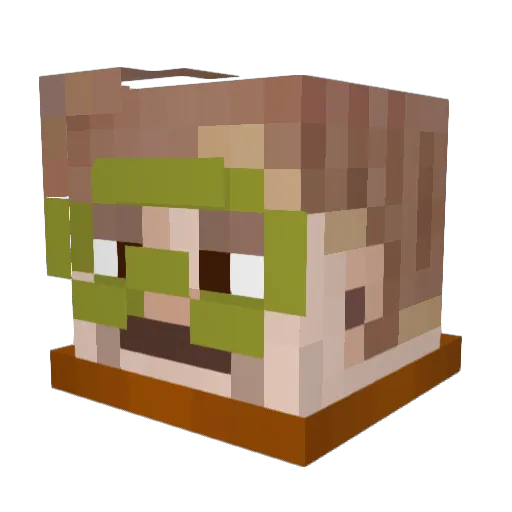 Prof_Muellmann Minecraft avatar head, 3D render