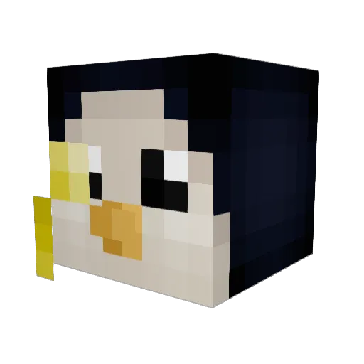 Prof_Pingu88 Minecraft avatar head, 3D render